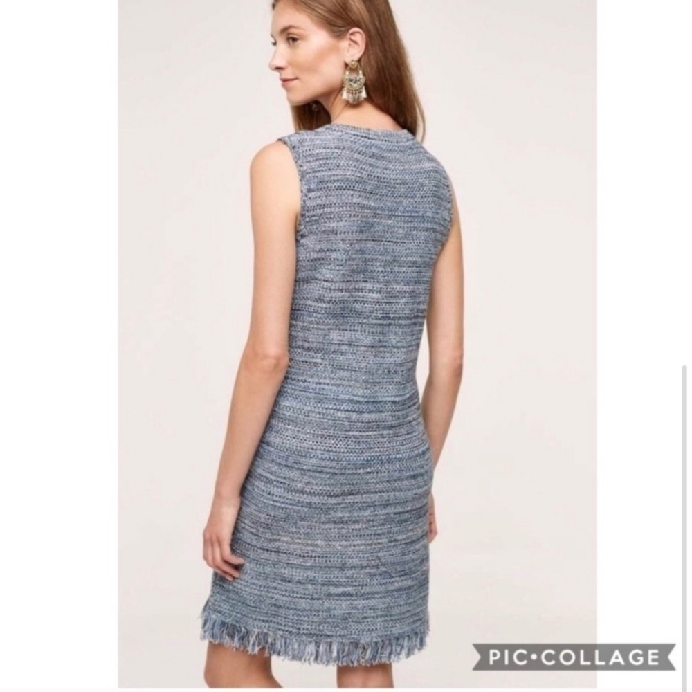 Anthropologie Holding Horses Tweed Fringe Dress XS - Picture 4 of 10